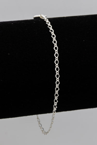Sterling silver diamond shape bracelet