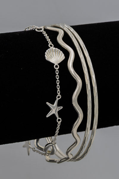 Sterling silver shell bracelet