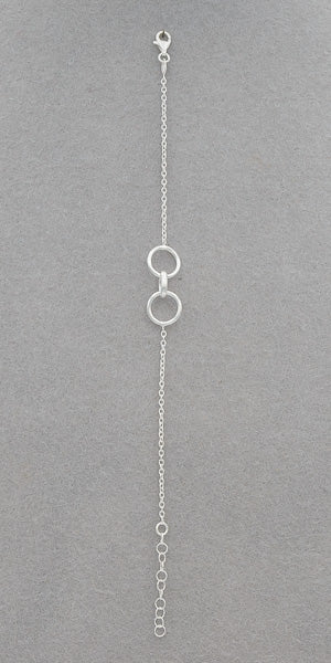 Sterling silver bracelet with intertwined circles