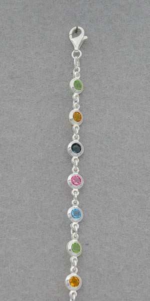 Multi colour cubic bracelet