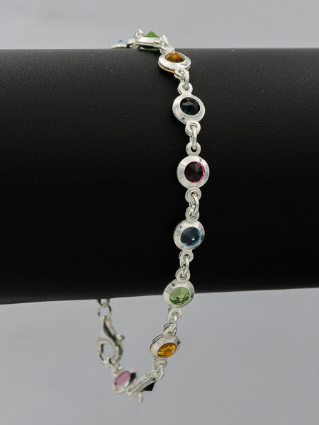 Multi colour cubic bracelet