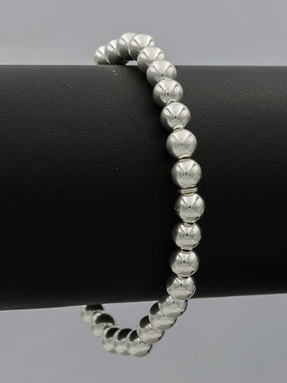 Sterling silver 6mm ball bracelet