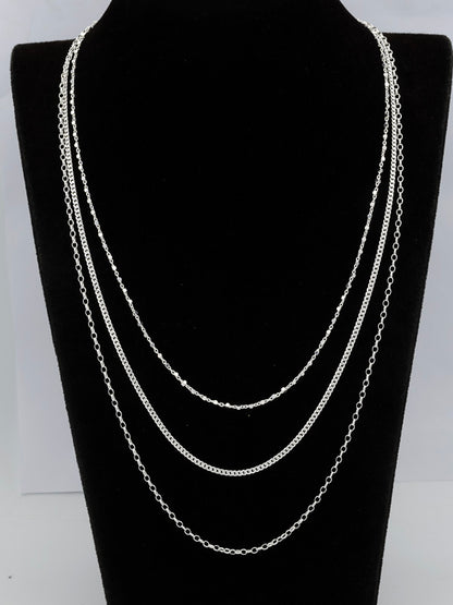 A sterling silver set of chains