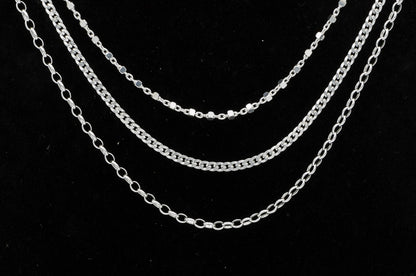 A sterling silver set of chains