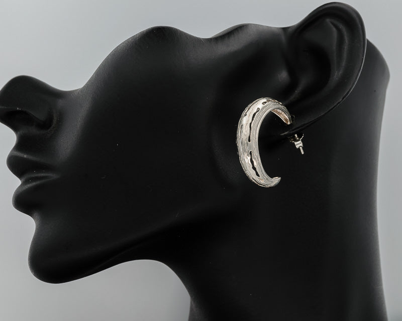 Sterling silver hoop with a difference