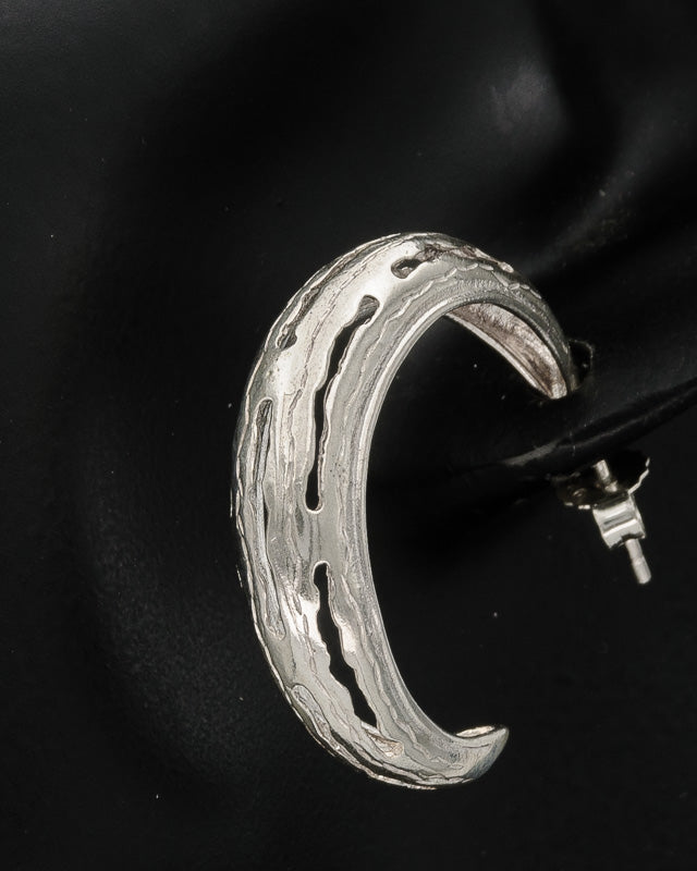 Sterling silver hoop with a difference