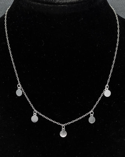 Sterling silver chain with discs