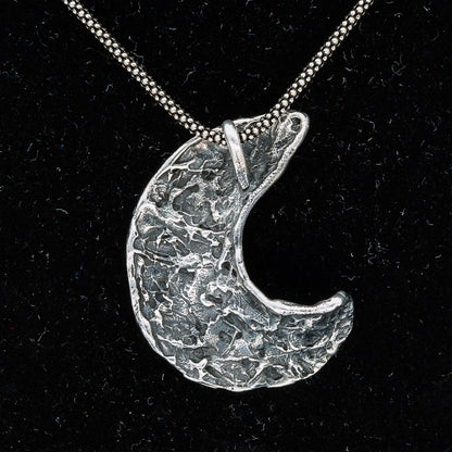 Sterling silver moon shape pendant