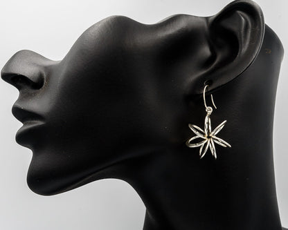 Sterling silver circle earring