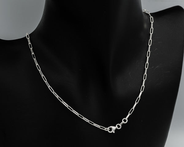 Sterling silver paperclip chain x thin