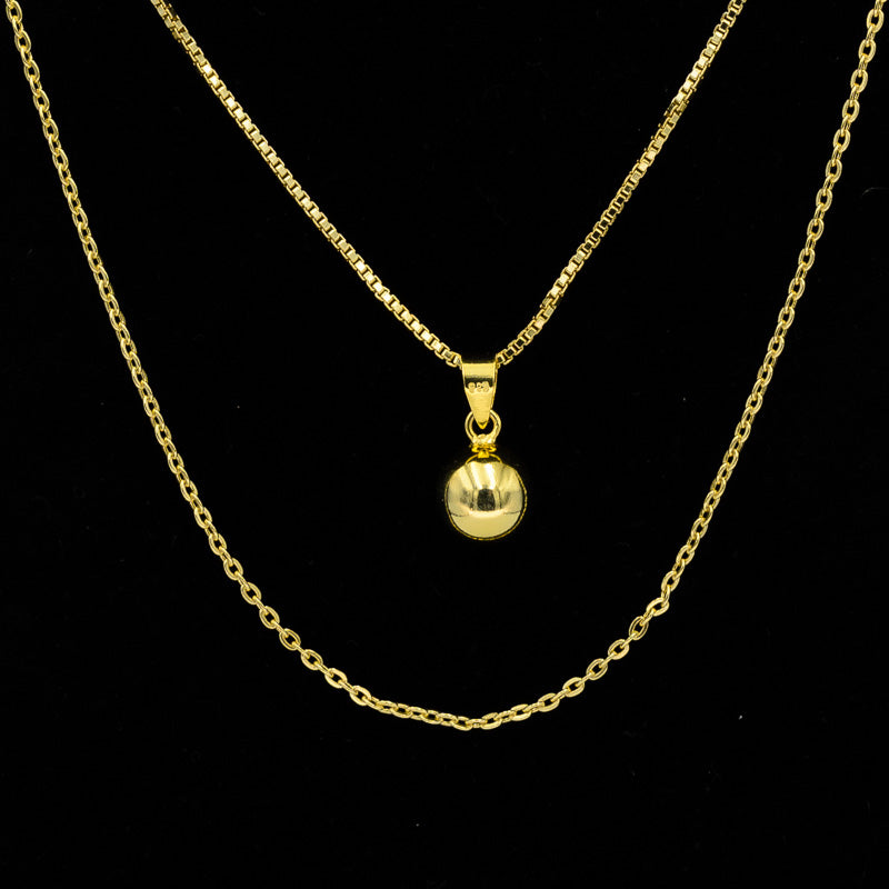Gold plated chains, pendant