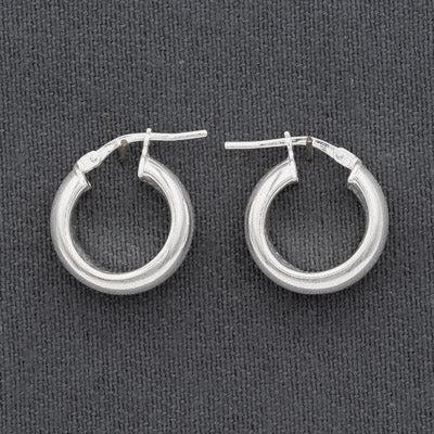 Sterling silver hoop 1.5 cm x 5mm