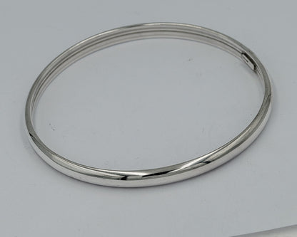 Italian Sterling Silver Half Round Bangle – 6mm