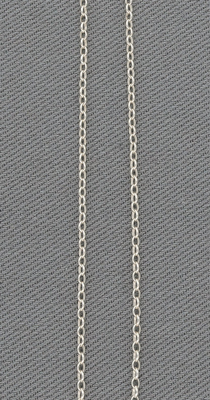 Sterling silver oval link chain thin