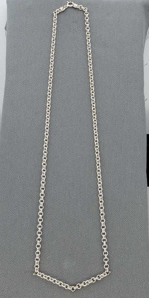 Sterling silver rolo chain 4mm