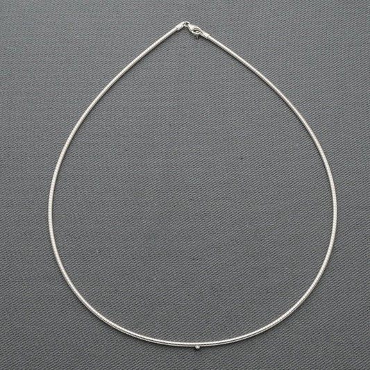 Sterling silver omega choker 45 cm