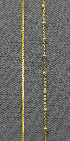 Gold plated silver bundle chains