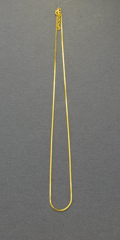 Gold plated flat herringbone 1.2mm