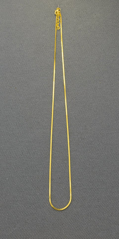 Gold plated flat herringbone 1.2mm