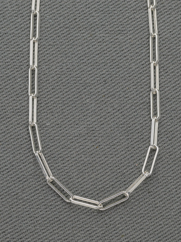 Sterling silver paperclip chain large