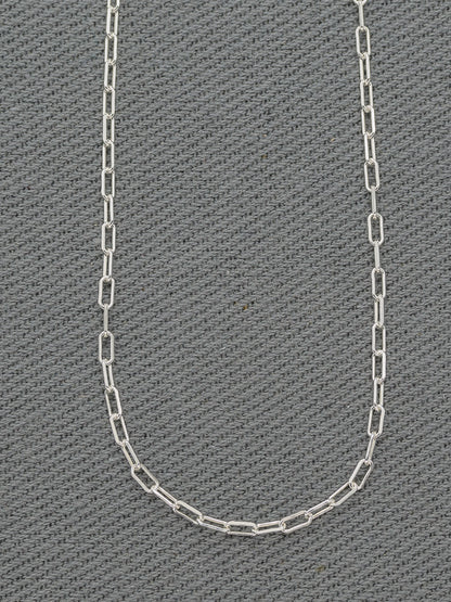 Sterling silver paperclip chain x thin