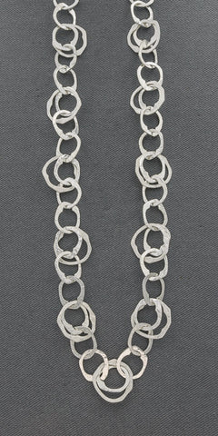 Sterling silver irregular circle chain