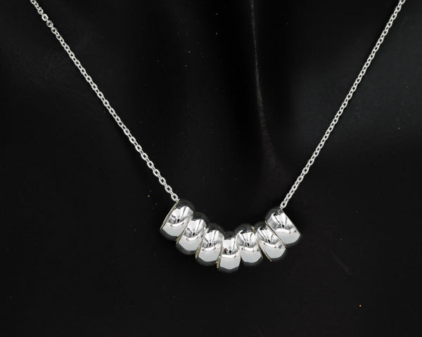 Sterling silver chain with 7 rings