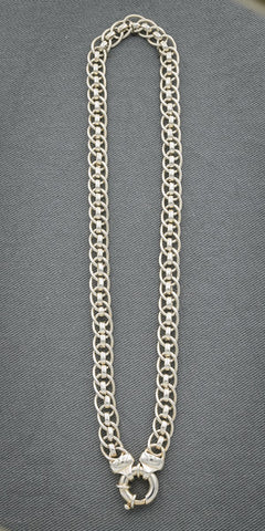Sterling silver intertwined link chain 45 cm