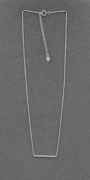 Sterling Silver Bar Necklace with Box Chain 42cm - Silvertree Jewelry #
