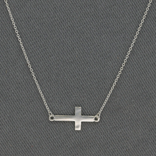 Sterling Silver Cross Necklace 40cm - Silvertree Jewelry #