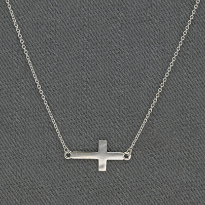Sterling Silver Cross Necklace 40cm - Silvertree Jewelry #