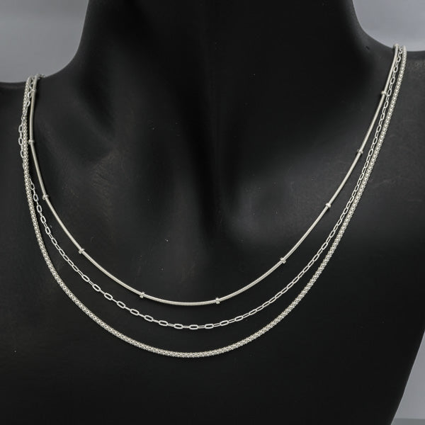 Sterling silver layered chains