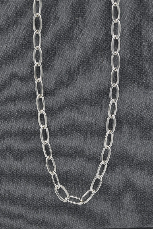 Sterling silver oval link chain C222