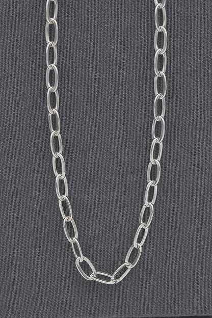Sterling silver oval link chain C222
