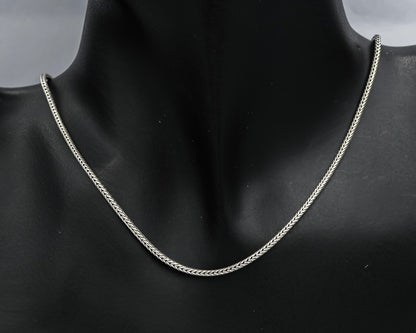 Sterling silver oxidized wheat chain