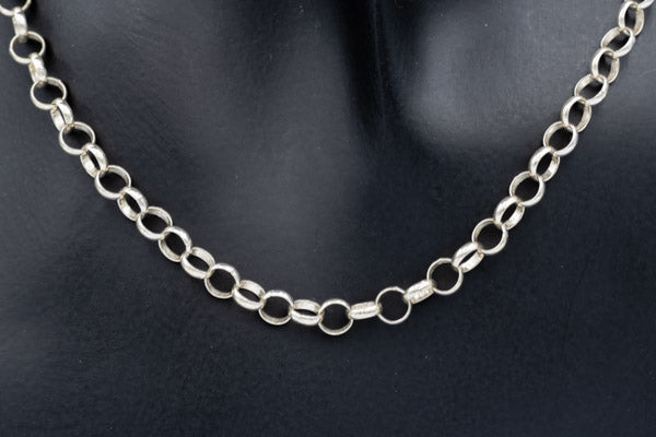 Sterling Silver Belcher Chain Necklace  45cm with Lobster Clasp - Silvertree Jewelry #