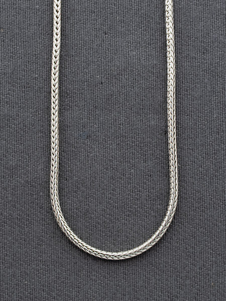 Sterling silver oxidized wheat chain