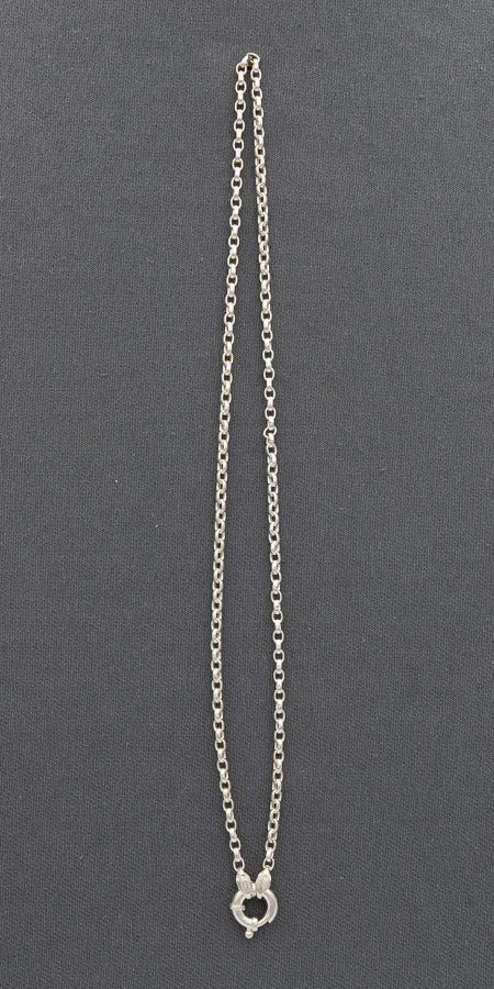 Sterling silver oval link chain with a signoretti clasp 55 cm