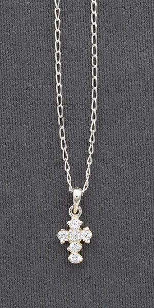 Sterling silver chain with a cross