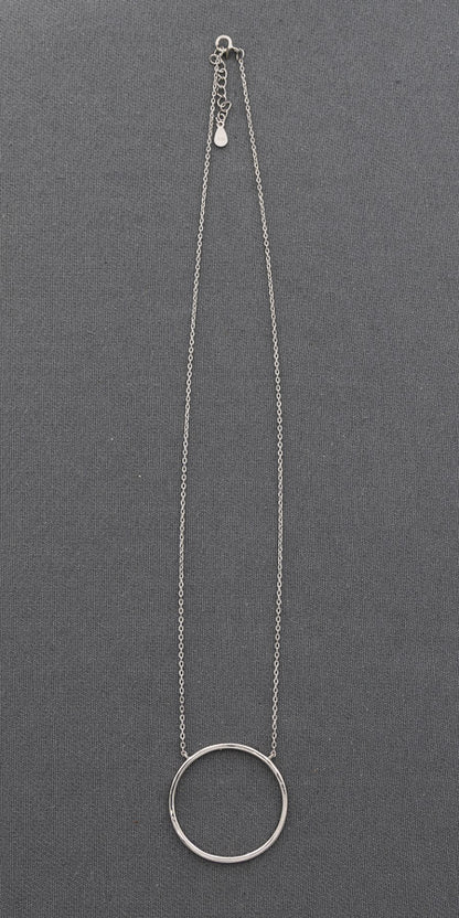 Sterling silver chain with a circle