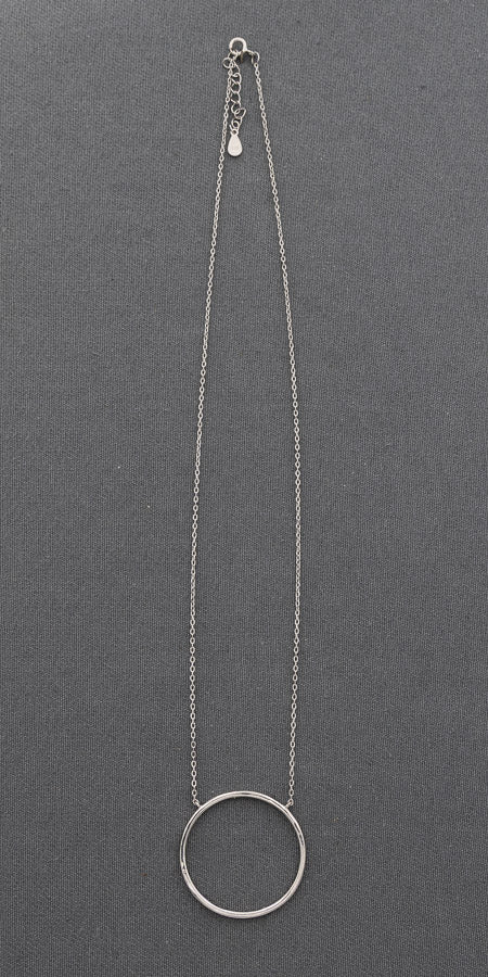 Sterling silver chain with a circle