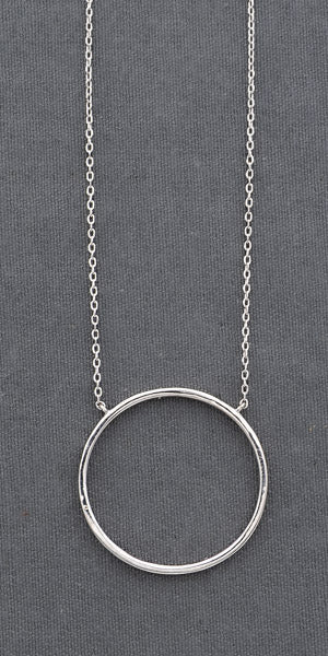 Sterling silver chain with a circle