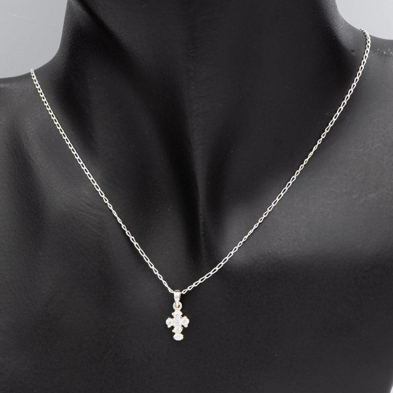Sterling silver chain with a cross