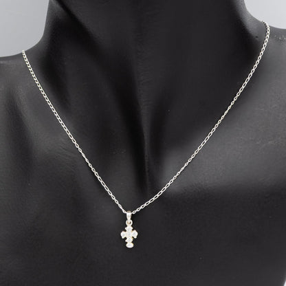 Sterling silver chain with a cross
