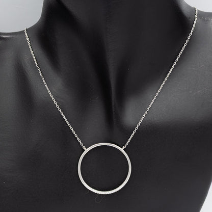 Sterling silver chain with a circle