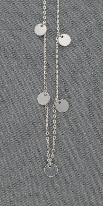 Sterling silver chain with discs