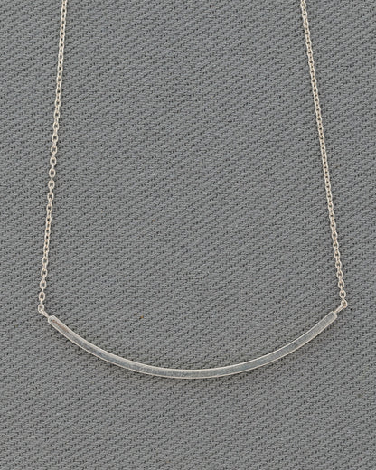 Sterling silver chain with a curved bar