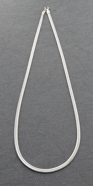 Sterling silver flat snake chain