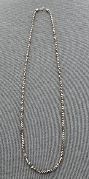 Sterling silver popcorn chain oxidized