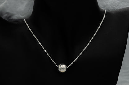 Sterling silver box chain with a 1.5 cm ball